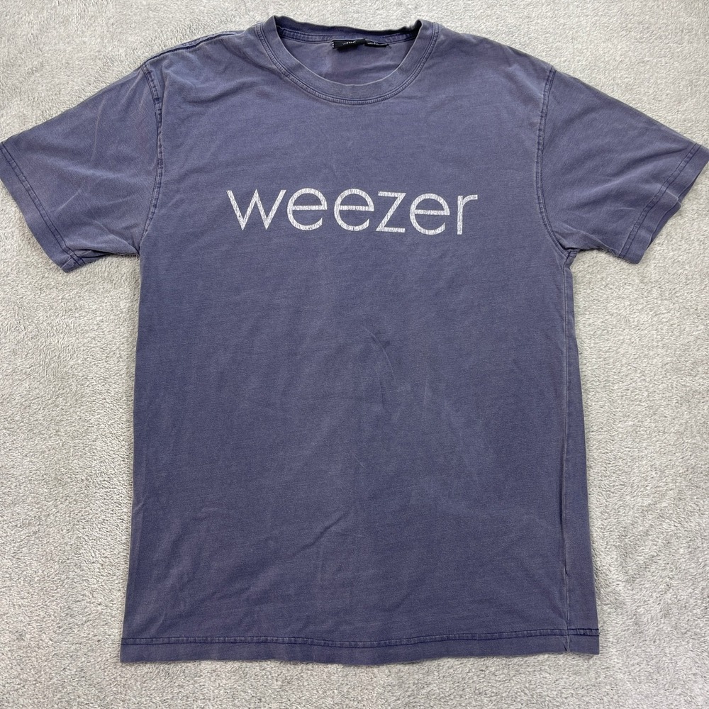 Weezer T-Shirt Mens S Blue Rock Music Band Graphic Tee Short Sleeve Cotton